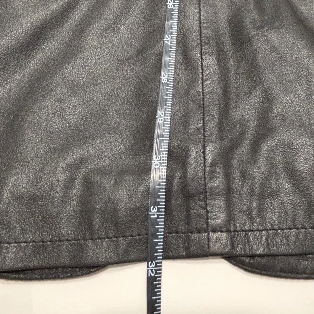 Scully Mens‎ Leather Blazer Size 44 Black Genuine Leather Soft Two Button